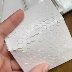 Zeshoekige dubbelzijdige plakkertjes