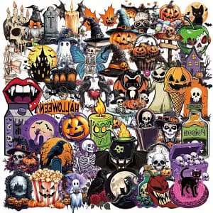 Transparante Halloween stickers 10 stuks