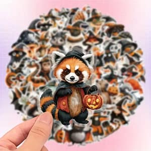 Transparante Halloween Stickers โ 5 Varianten (per 10 stuks)