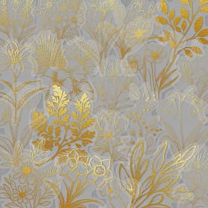 Transparante Stickers โ Gouden Bloemen (10 stuks)