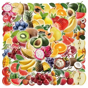 Transparante Fruit Stickers โ 10 stuks per zakje (2 varianten)