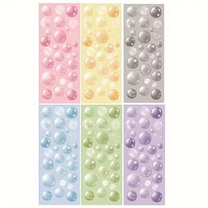 Stickervellen met Bubbels – 6 varianten/Kleuren