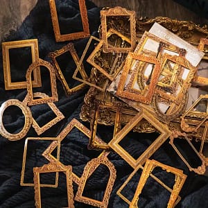 Retro Fotolijst Stickers – 8 stuks per zakje (willekeurig, ca. 7x5 cm)