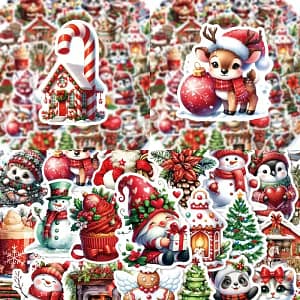 Kerstmis Stickers – 10 stuks per zakje | Scrapbooking, Cadeaus & Journaling