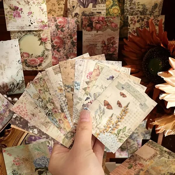 Vintage bloemenpapier