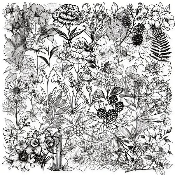 Transparante Stickers bloemen & planten