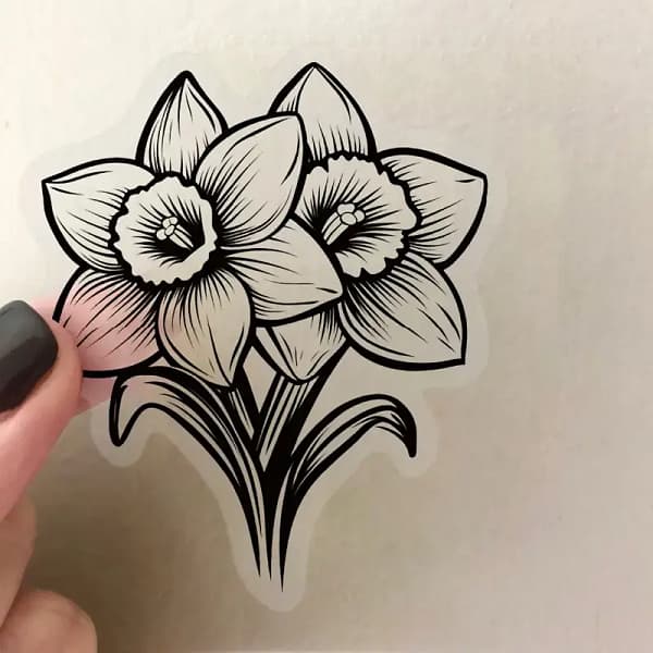 Transparante Stickers bloemen & planten