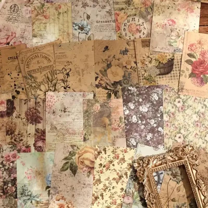 Vintage bloemenpapier