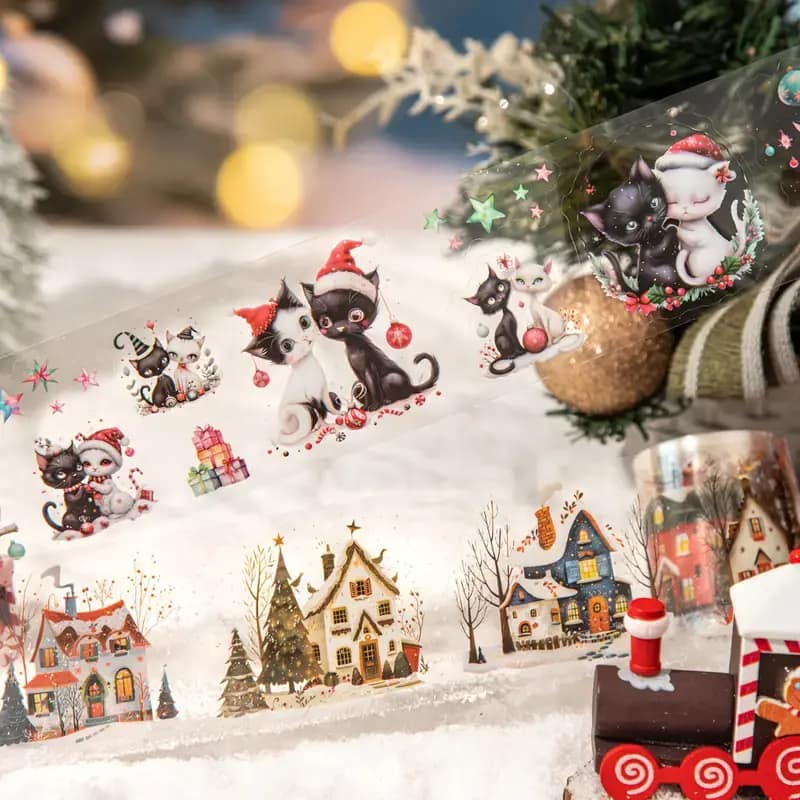 PET Tape Rollen – Kerstmis Collectie 6 Varianten - Afbeelding 3