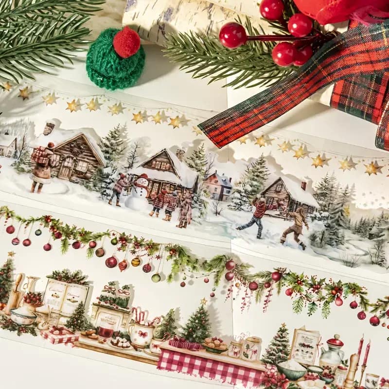 PET Tape Rollen – Kerst Collectie 6 varianten - Afbeelding 3